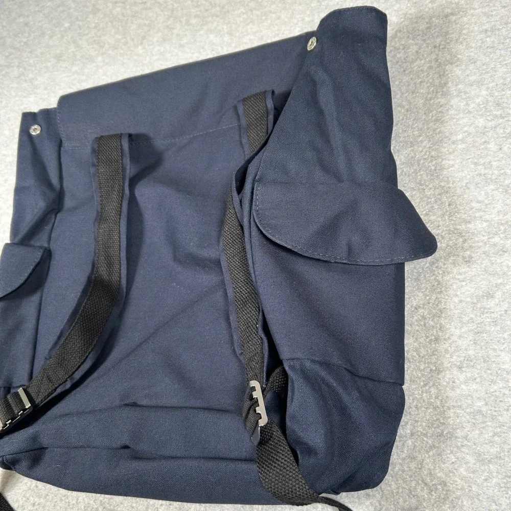 Jean Paul Gaultier Backpack‎ Navy Blue White Stripe Travel Bag Nautical